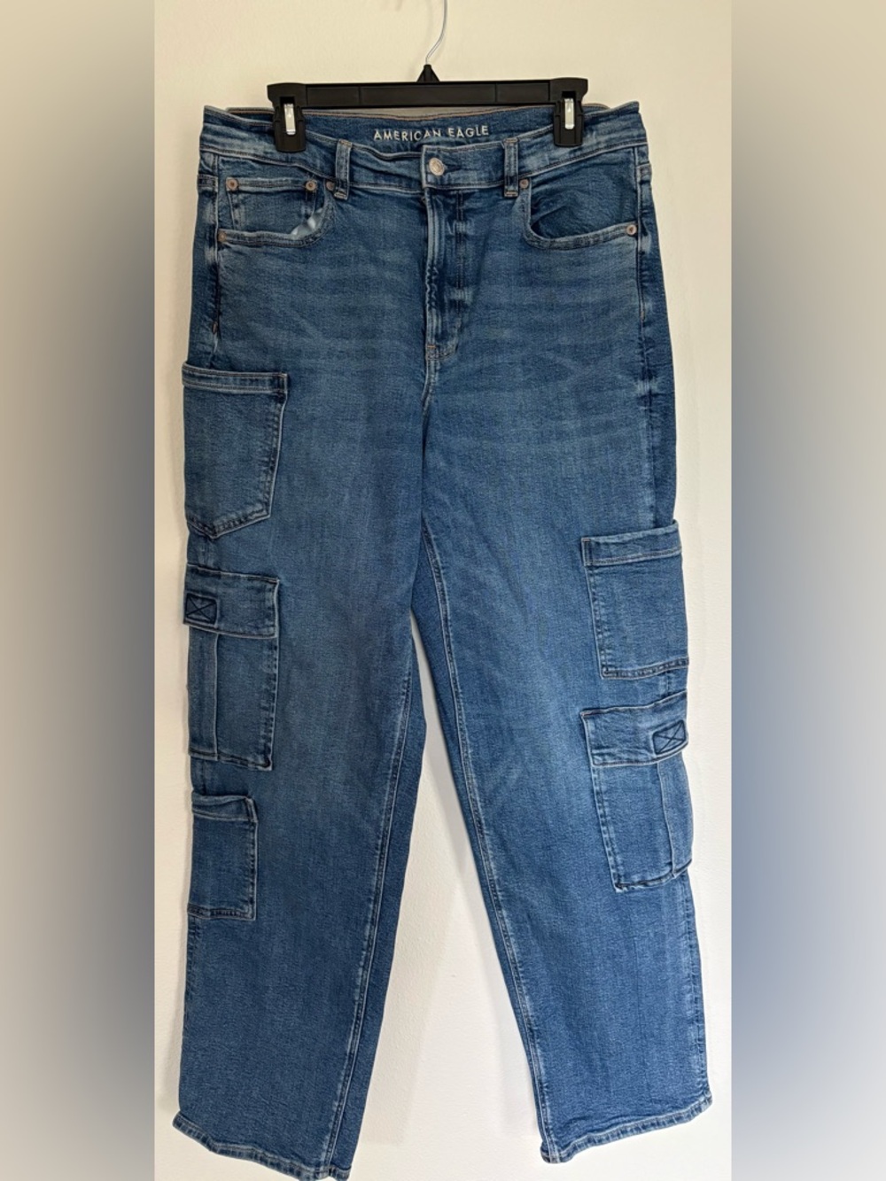 American Eagle Outfitters Blue Cargo Jeans